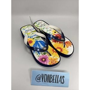 NWT Brighton Platform Flip Flop, Botany Size 7